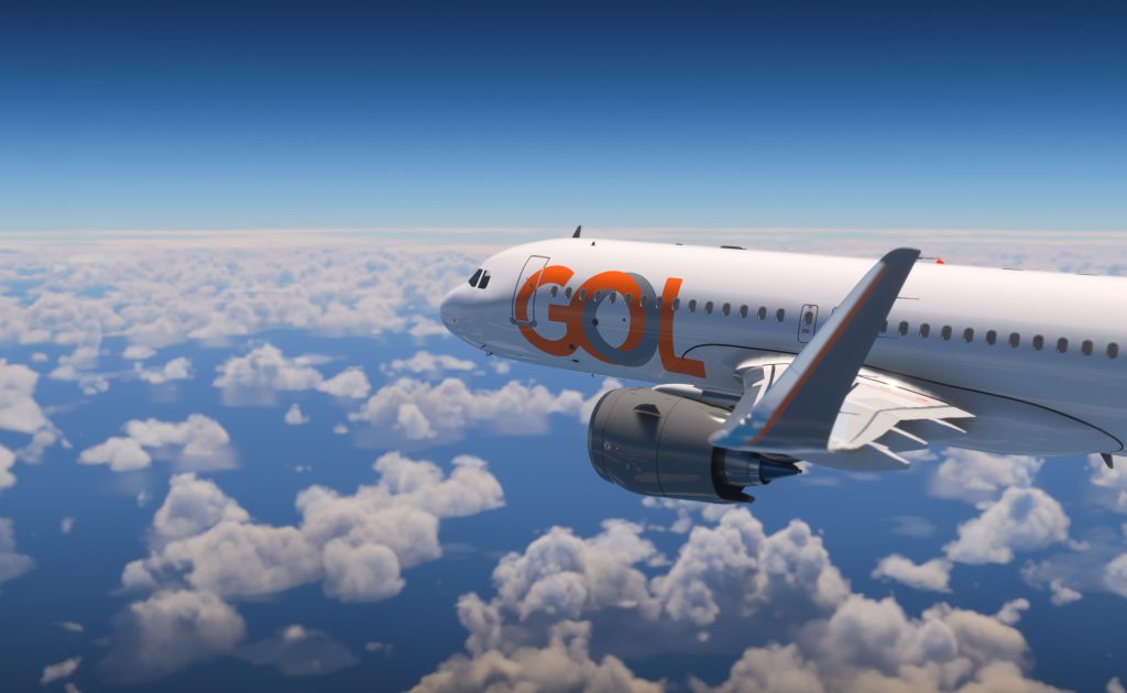 GOL Airlines surcando las nubes.