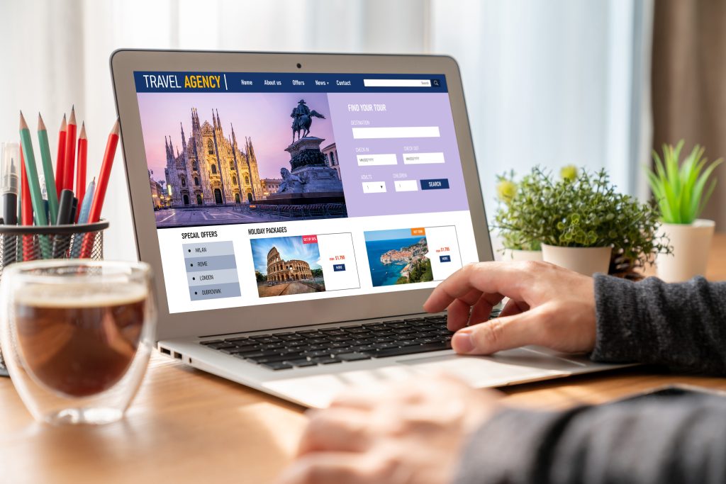 Online travel agency website for modish search and travel planning